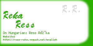 reka ress business card